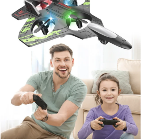 🎄✨ “Avion Drone Incassable pour Enfants – Cadeau Idéal des Fêtes (LED + Vol 360°)” ✨🎄