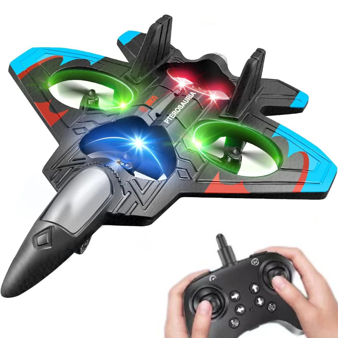 🎄✨ “Avion Drone Incassable pour Enfants – Cadeau Idéal des Fêtes (LED + Vol 360°)” ✨🎄