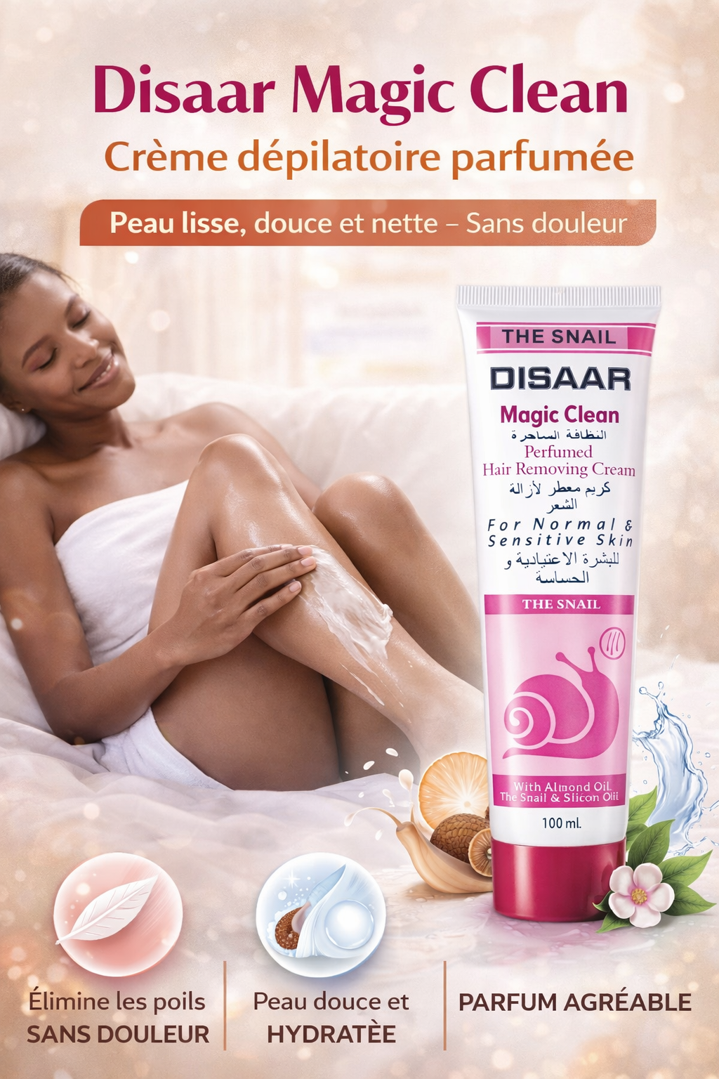 ✨ DISAAR Magic Clean – Crème Dépilatoire Parfumée ✨