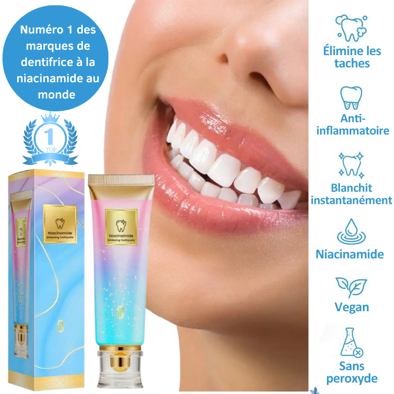 Dentifrice au Niacinamide : Blanchiment naturel et sans douleur